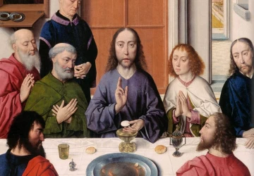 Paskutinė vakarienė (detalė). Dieric Bouts vyresnysis, 1464-67.