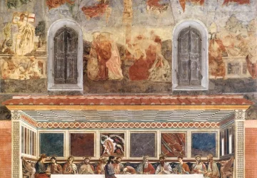 Paskutinė vakarienė ir Kristaus Kančios istorija. Andrea del Castagno, 1447.
