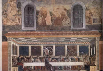 Paskutinė vakarienė ir Kristaus Kančios istorija. Andrea del Castagno, 1447.