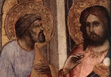 Paskutinė vakarienė (detalė). Agnolo Gaddi, apie 1395.