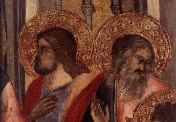 Paskutinė vakarienė (detalė). Agnolo Gaddi, apie 1395.