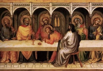 Paskutinė vakarienė. Monaco Lorenzo, 1394-95.