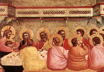 Paskutinė vakarienė. Giotto di Bondone, 1320-25.