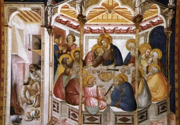 Paskutinė vakarienė. Pietro Lorenzetti, apie 1320.