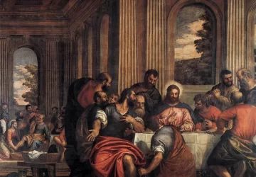 Paskutinė vakarienė. Benedetto Caliari.