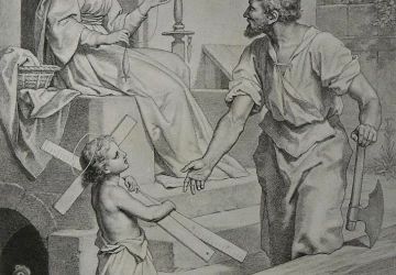 Tėvų namuose. Heinrich Hofmann. 1885