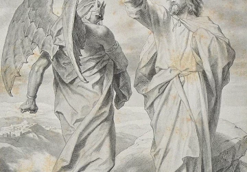 Jėzaus gundymas. Heinrich Hofmann. 1887