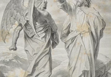 Jėzaus gundymas. Heinrich Hofmann. 1887
