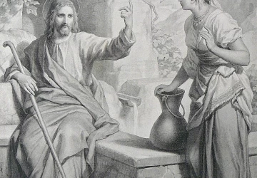 Jėzus ir moteris prie &scaron;ulinio. Heinrich Hofmann. 1887