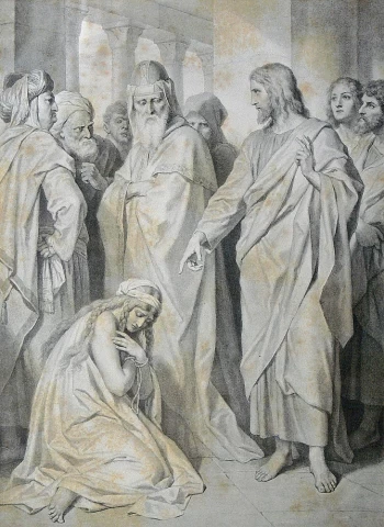 Sugauta nusidėjėlė. Heinrich Hofmann. 1887
