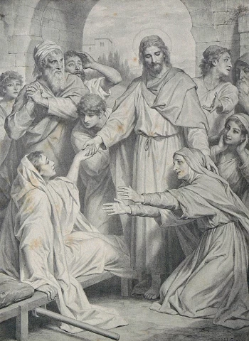 Jaunuolio i&scaron; Najino prikėlimas. Heinrich Hofmann. 1887