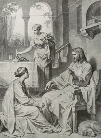Marija ir Morta. Heinrich Hofmann. 1887