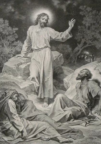 Getsemanės sode. Heinrich Hofmann. 1885