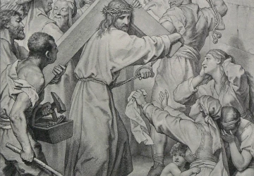 Kryžiaus ne&scaron;imas. Heinrich Hofmann. 1885