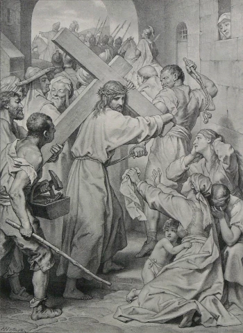 Kryžiaus ne&scaron;imas. Heinrich Hofmann. 1885