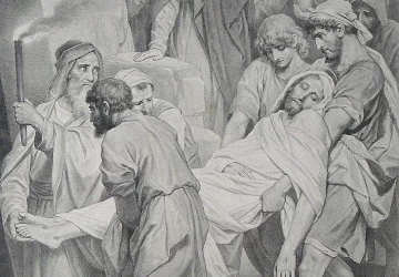 Jėzus ne&scaron;imas į kapą. Heinrich Hofmann. 1887