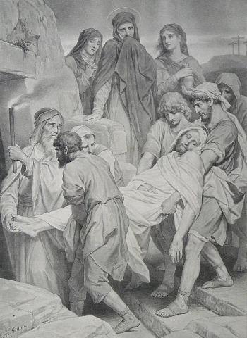 Jėzus ne&scaron;imas į kapą. Heinrich Hofmann. 1887