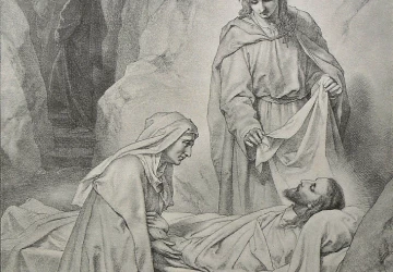 Jėzus kape. Heinrich Hofmann. 1885