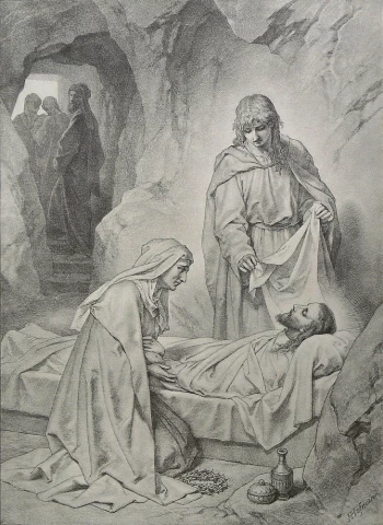Jėzus kape. Heinrich Hofmann. 1885