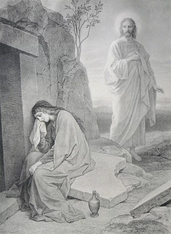 Prisikėlęs Jėzus ir Marija Magdalietė. Heinrich Hofmann. 1887