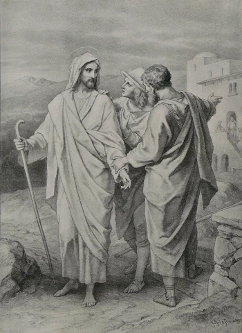 Mokiniai i&scaron; Emauso. Heinrich Hofmann. 1885