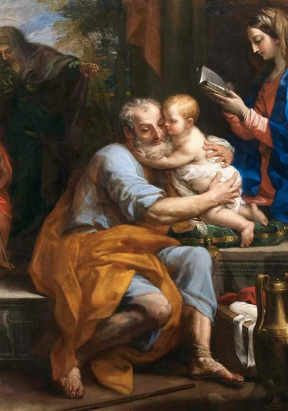 Šv. Šeima. Šv. Juozapas ir kūdikėlis Kristus.. Carlo Maratti.