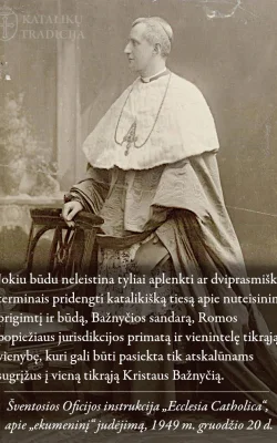 &Scaron;ventosios Oficijos instrukcija &bdquo;Ecclesia Catholica&ldquo;, 1949 m.