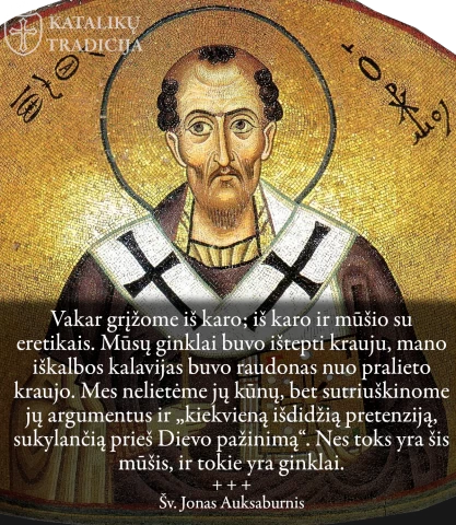 Jonas Auksaburnis Kova su eretikais