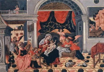 Kristaus gimimas. Theodoros Poulakis, 1675.