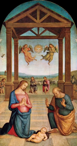 Viešpaties gimimas (Il Presepio). Pietro Perugino, 1506-10.