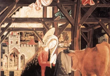 Viešpaties gimimas (šv. Volfgango altorius). Michael Pacher, 1479-81.