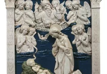 Viešpaties gimimas. Andrea della Robbia, 1479.