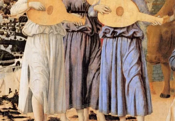 Viešpaties gimimas (detalė). Piero della Francesca, 1470-75.