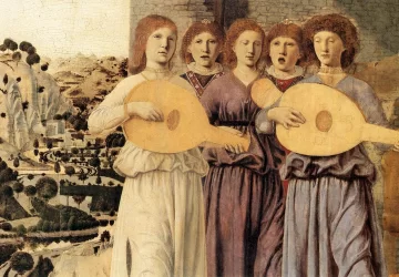 Viešpaties gimimas (detalė). Piero della Francesca, 1470-75.