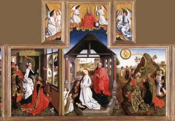Viešpaties gimimo triptikas. Nežinomas flamandų meistras, 1460.