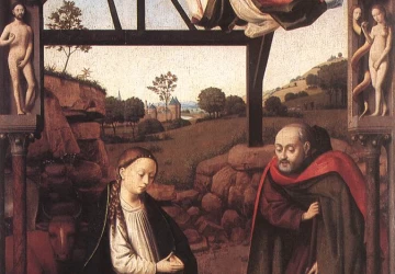 Viešpaties gimimas. Petrus Christus, 1452.