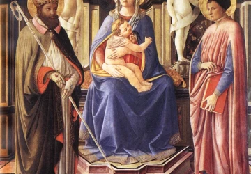 Madona su šv. Justu ir šv. Klementu. Kastelo Viešpaties gimimo meistras, apie 1450.