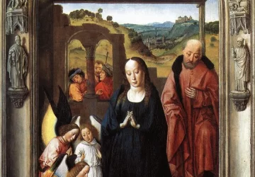 Viešpaties gimimas. Dieric Bouts vyresnysis, apie 1445.