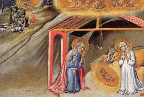 Viešpaties gimimas. Sano di Pietro, apie 1445.