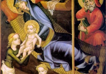 Viešpaties gimimas. Nežinomas austrų meistras, apie 1400.