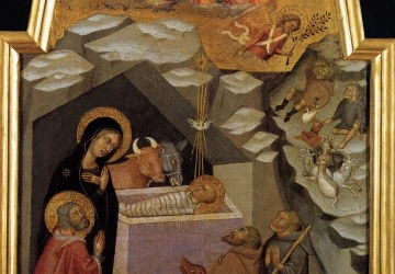 Viešpaties gimimas ir piemenėlių pagarbinimas. Bartolo di Fredi, apie 1383.