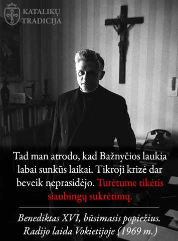 joseph ratzinger benediktas xvi krizes ispranasavimas