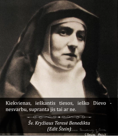 sv teresa benedikta kryziaus edith stein tiesa ir dievas