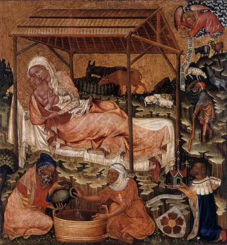 Viešpaties gimimas. Hohenfurto meistras, apie 1350.