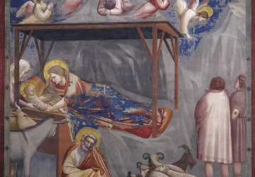 17 scenų iš Kristaus gyvenimo. Viešpaties gimimas.. Giotto di Bondone, 1304-06.
