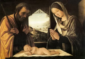 Viešpaties gimimas. Lorenzo Costa vyresnysis.