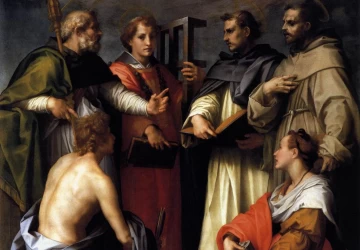 Disputas apie Švenčiausiąją Trejybę. Andrea del Sarto, 1517.