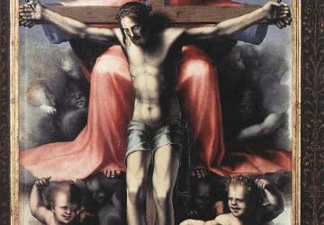 Švenčiausioji Trejybė (detalė). Domenico Beccafumi, 1513.