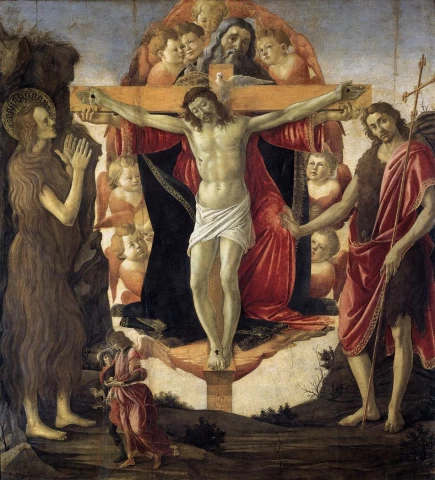 Švenčiausioji Trejybė (Pala della Convertite). Sandro Botticelli, 1491-93.