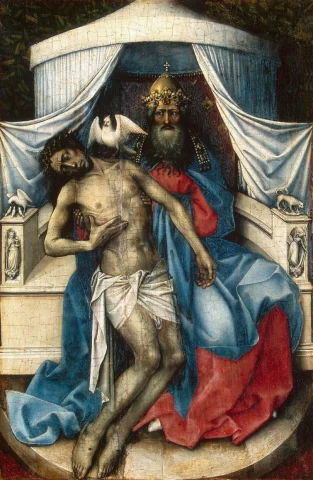 Švenčiausioji Trejybė. Flémalle meistras, 1433-35.
